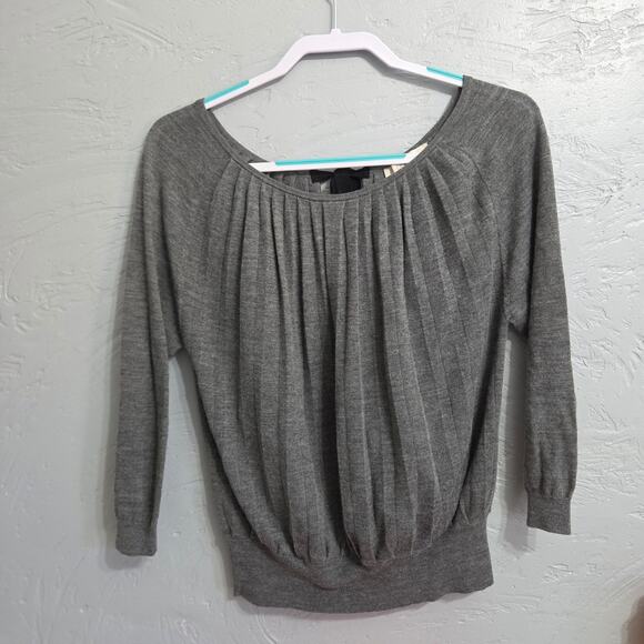 LOFT by Ann Taylor Woman's Grey Woman's Long Sleeve Top size M - Picture 3 of 7